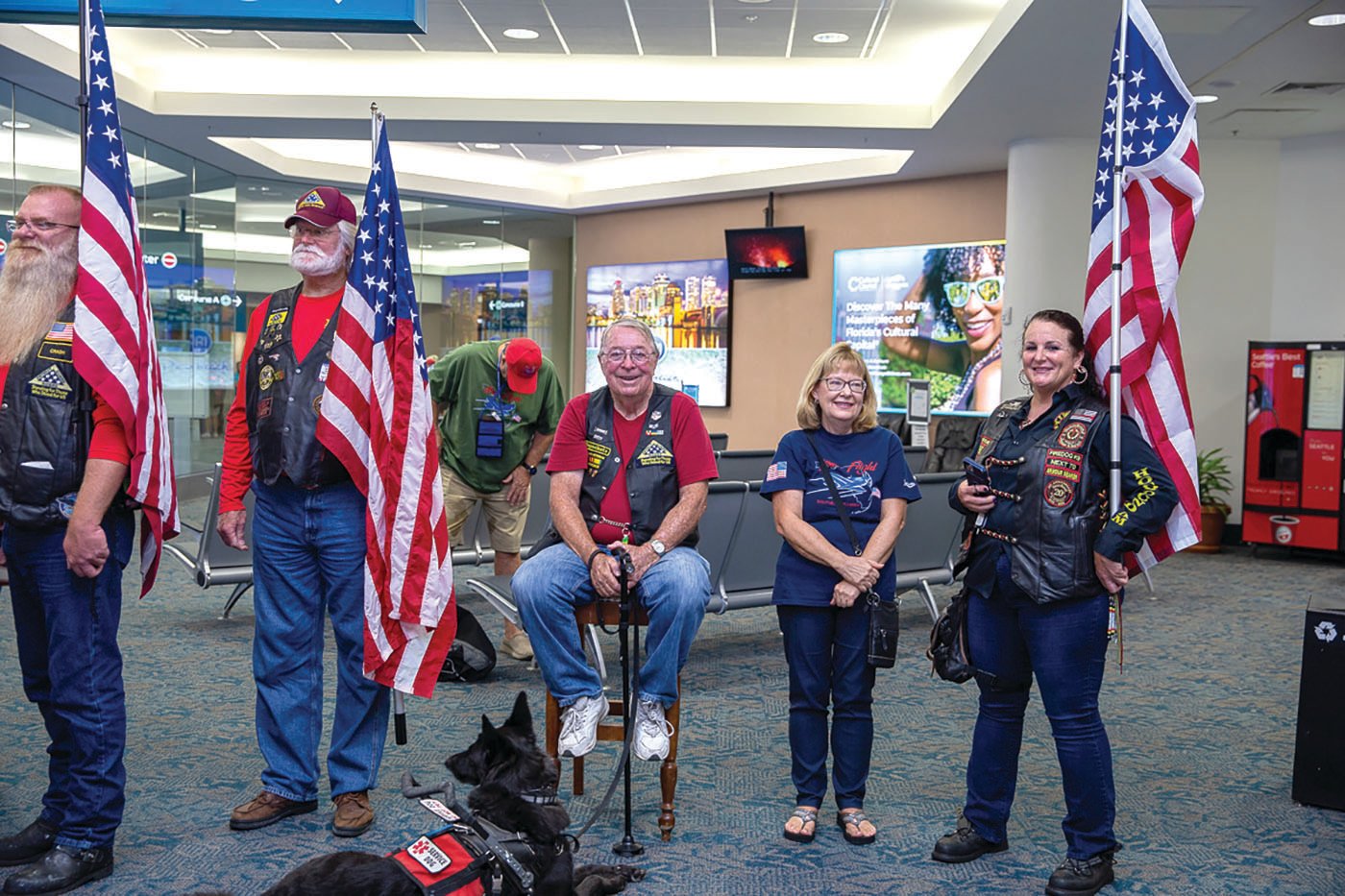 This photo was taken at a May 2022 Southeast Florida Honor Flight.